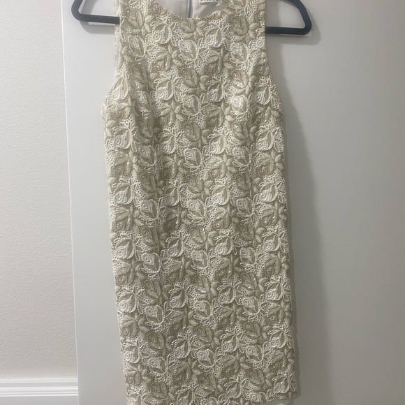 Alice & Olivia detailed white and cream mini dress - Picture 3 of 3